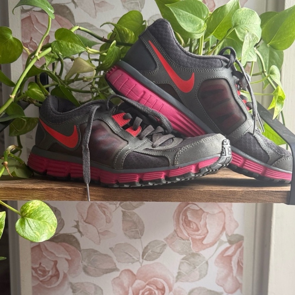 Nike Black and Pink Running Shoes